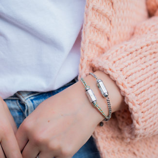 Day & Eve  Trendy armbanden met prayer box zilver