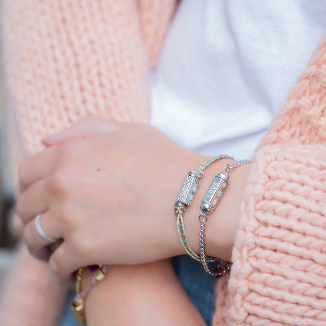 Day & Eve by Go Dutch Label Trendy armbanden met prayer box zilver