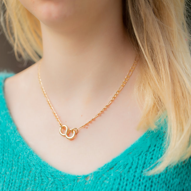 Biba Goud ketting infinity