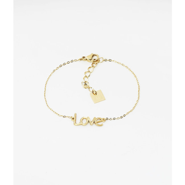 Goudkleurige armband ''love''