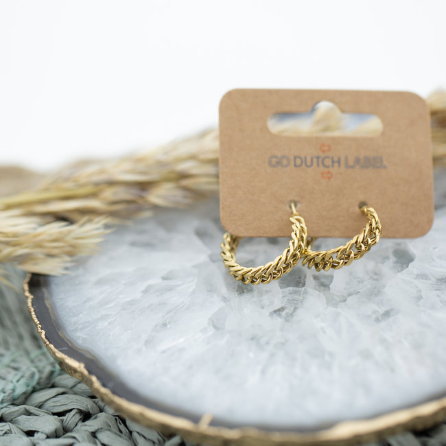 Day & Eve by Go Dutch Label Goud schakel oorbellen