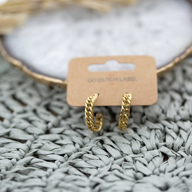 Day & Eve by Go Dutch Label Goud schakel oorbellen