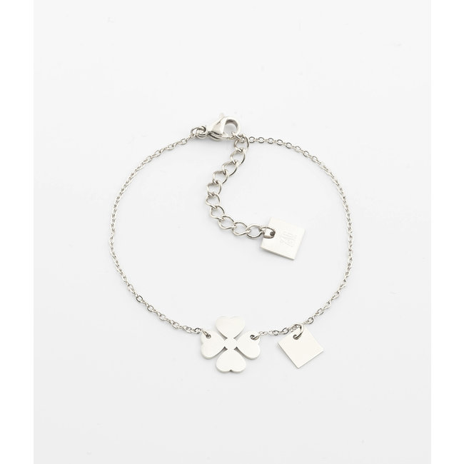 Zilver armband met klaver