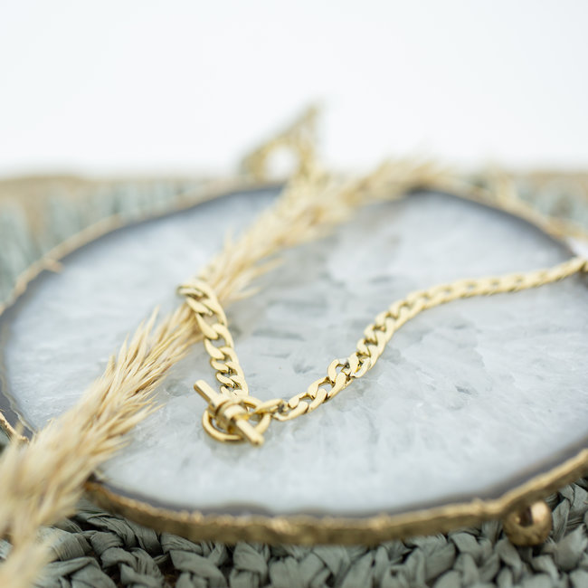 ZAG  Bijoux Lange schakelketting in goudkleur