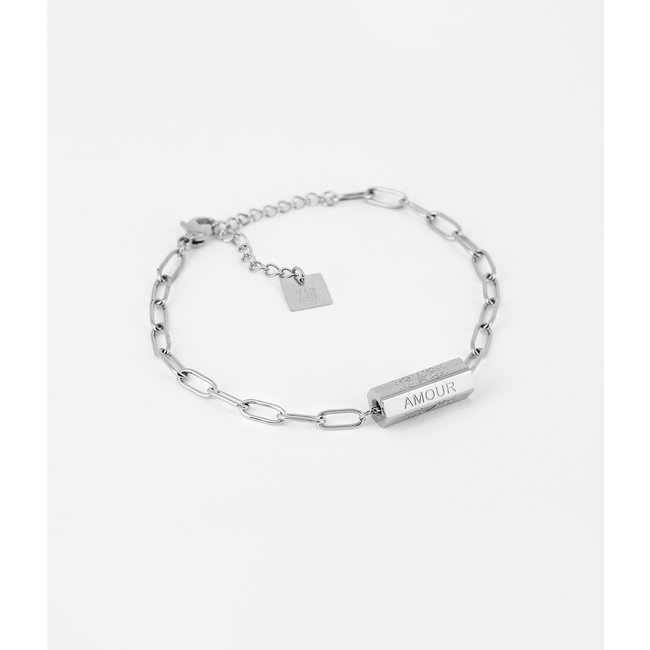 Trendy zilver armband met treasure box