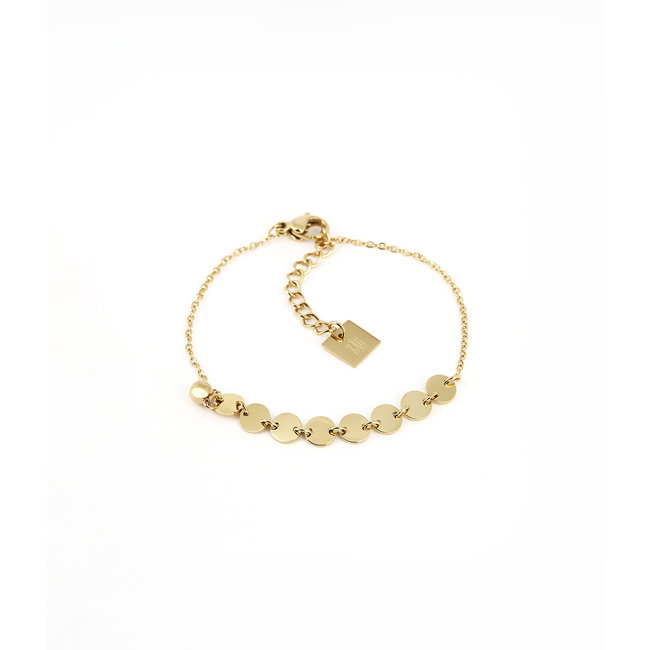 ZAG  Bijoux Goud armband met meerdere muntjes