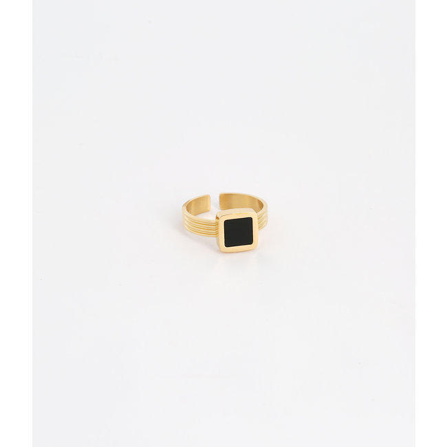 ZAG  Bijoux Trendy ringen in goud met zwart