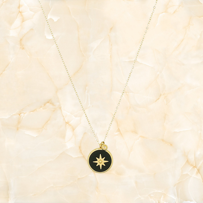 ZAG  Bijoux Gouden ketting met morningstar bedel
