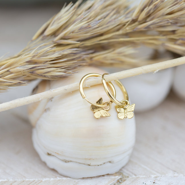karma goud oorringen vlinder