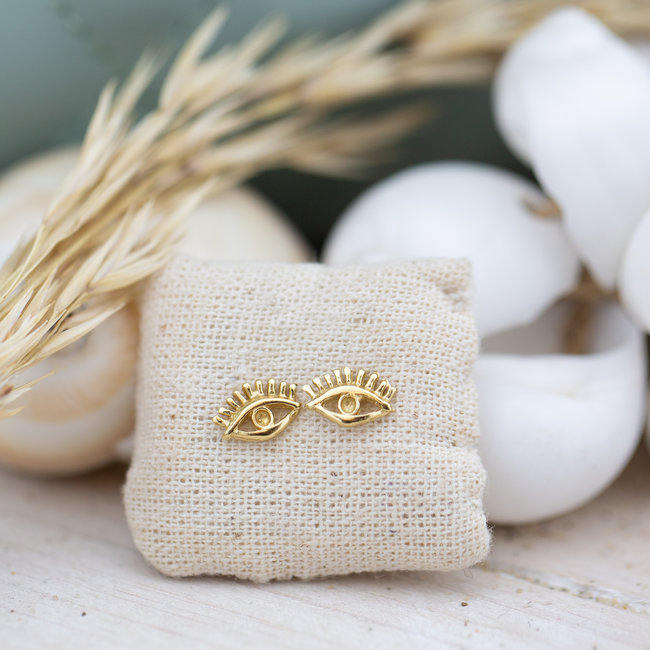Symbols oorstekers gouden oogjes eye