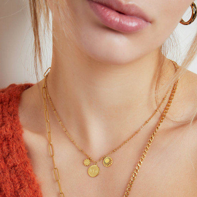 Goud munten ketting