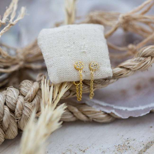 KARMA Chain Zirconia Disc Goldplated