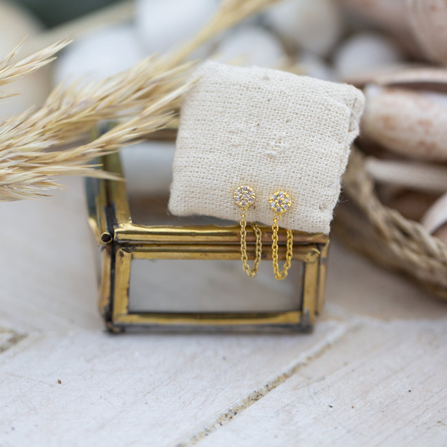 KARMA Chain Zirconia Disc Goldplated