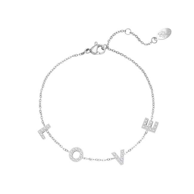 Zilveren armband LOVE