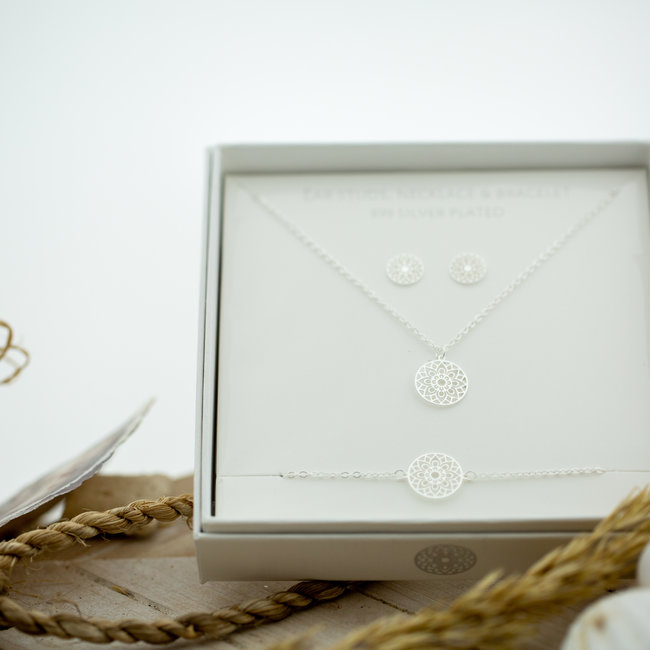 Perfecte cadeau set zilver mandala