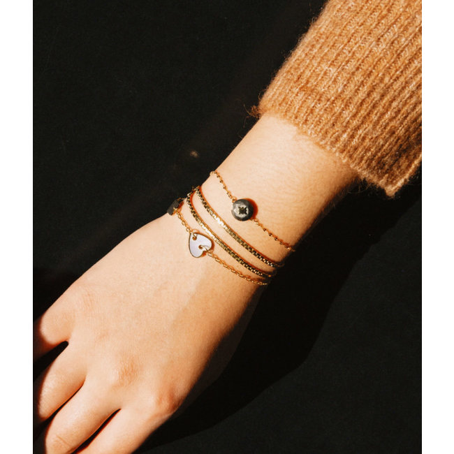 ZAG  Bijoux Goud armband met hart van schelp