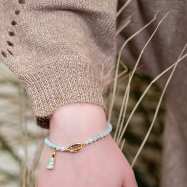 Biba Schelp armband mint