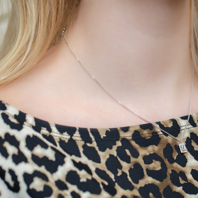 Vintage Zirconia Square Silver