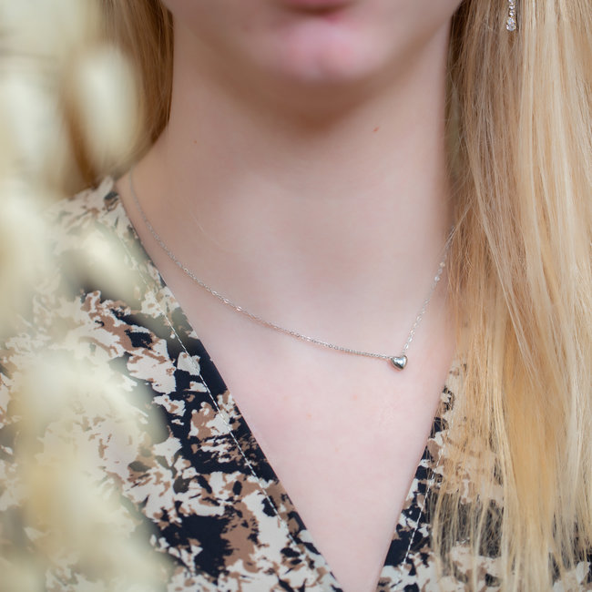 Ketting met hartje zilver