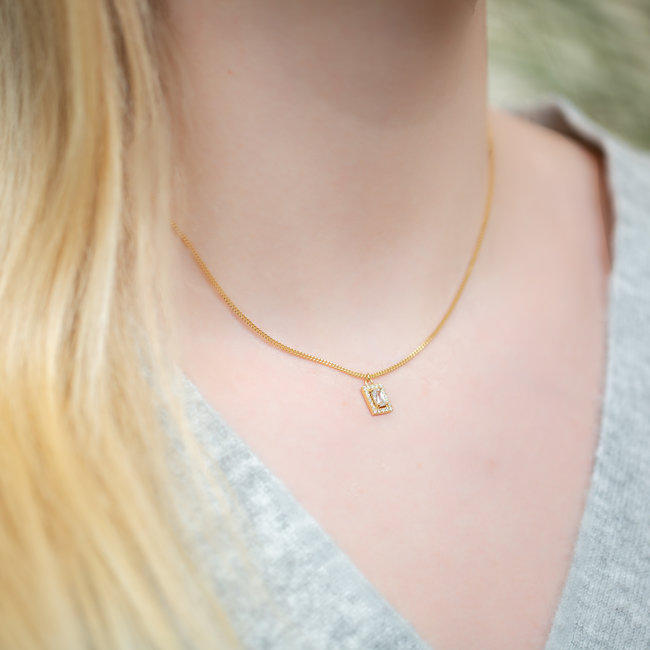 KARMA Vintage Zirconia Square Gold