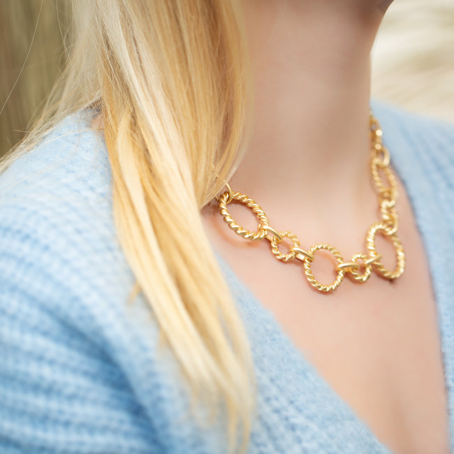 Goud statement ringen ketting