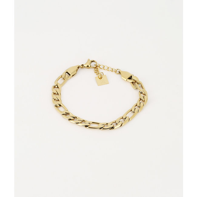 ZAG  Bijoux Dubbele armband met klaver of schakels