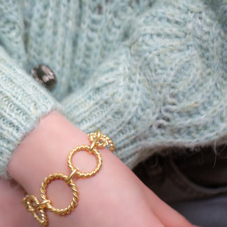 Biba Armband goud ringen gedraaid