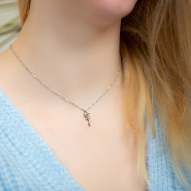 Day & Eve  Zilver zeepaard ketting