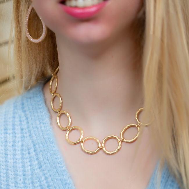 Goud statement ringen ketting