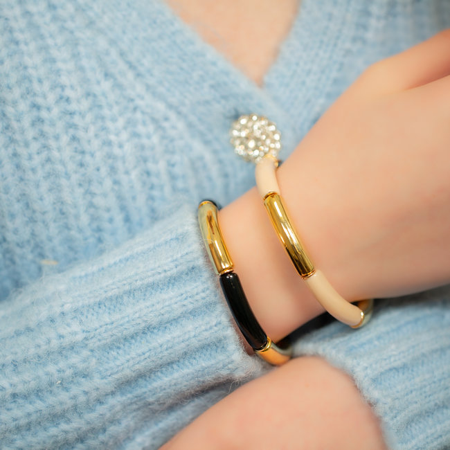 Armband goud zwart nude
