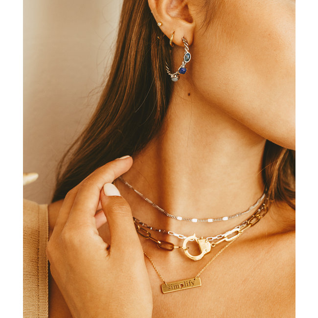 Goud schakelketting met handboei slot