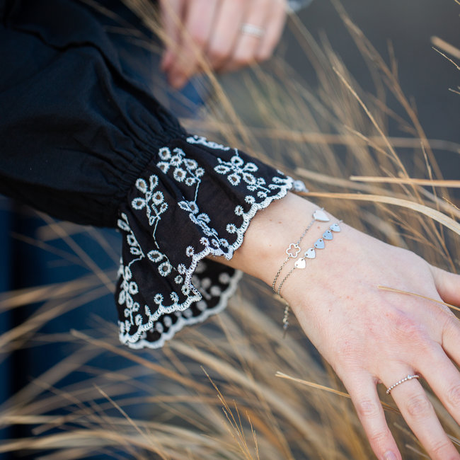 ZAG  Bijoux Armband met hart en klaver