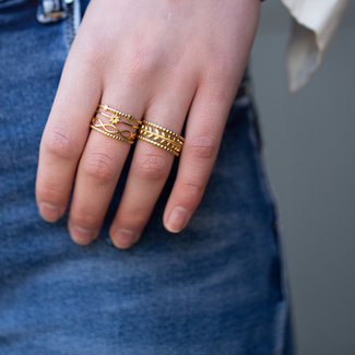 Beadle Gouden dubbele ringen Beadle Gouden dubbele ringen