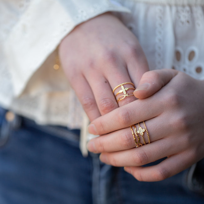 Beadle Gouden ring stack party