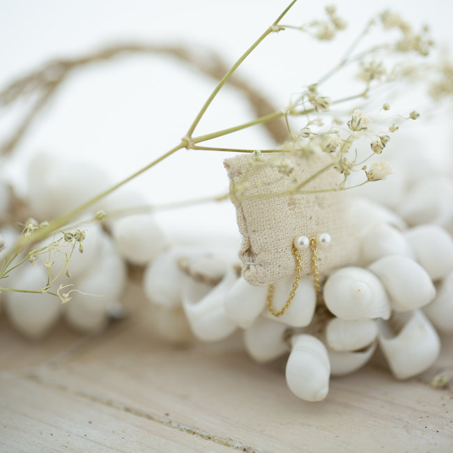 KARMA Chain Single Pearl gold