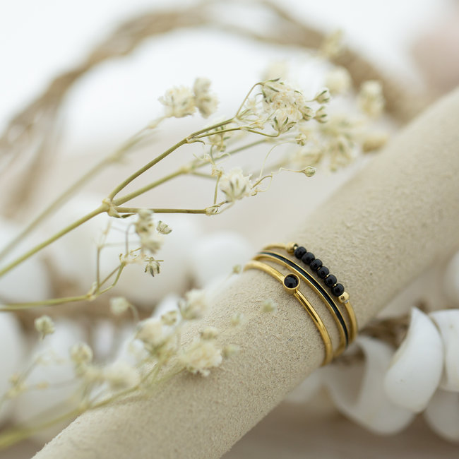 Zwarte ringen set