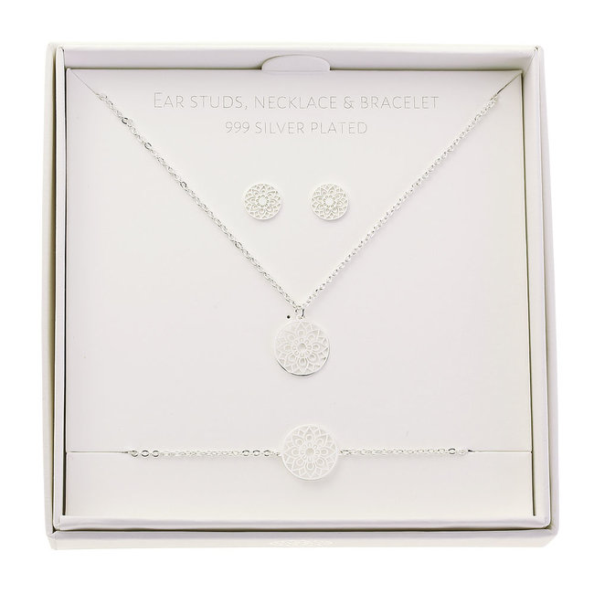 Perfecte cadeau set zilver mandala