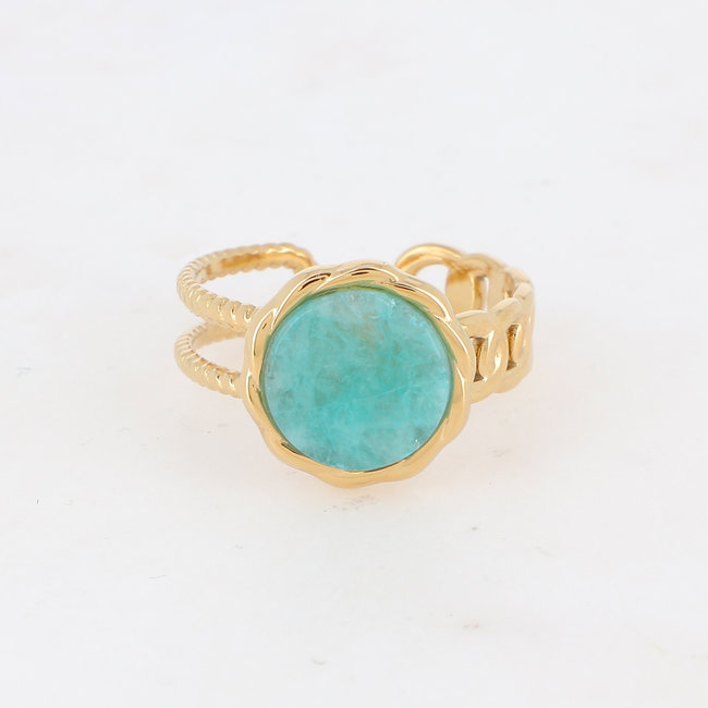 Ring met  ronde of ovaal steen