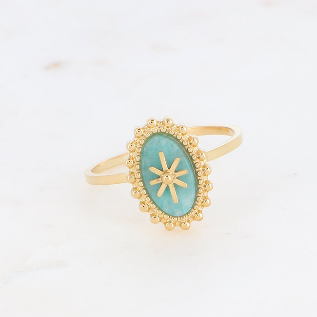 Ring met  ronde of ovaal steen