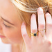 Bohm Paris Brede schakelring met turquoise steen of hart ring