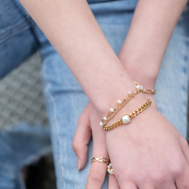 Goud armband met schakels