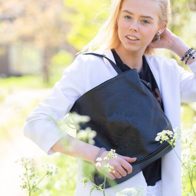 Zeeuws Zeeuwse knop tas zwart