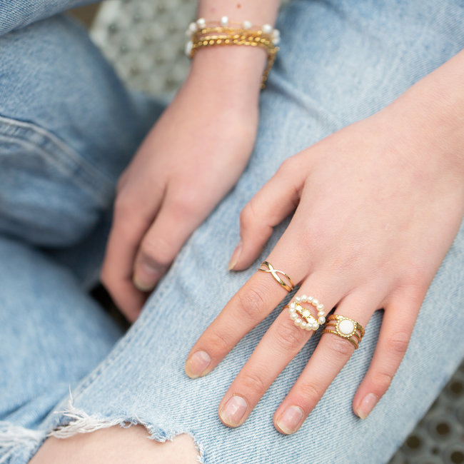 Goud stainless steel ringen