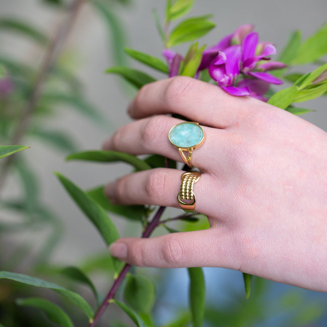 Ikita  Goud stainless steel ringen