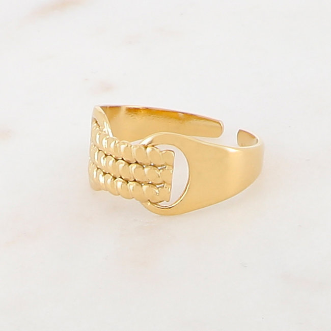 Ikita  Goud stainless steel ringen