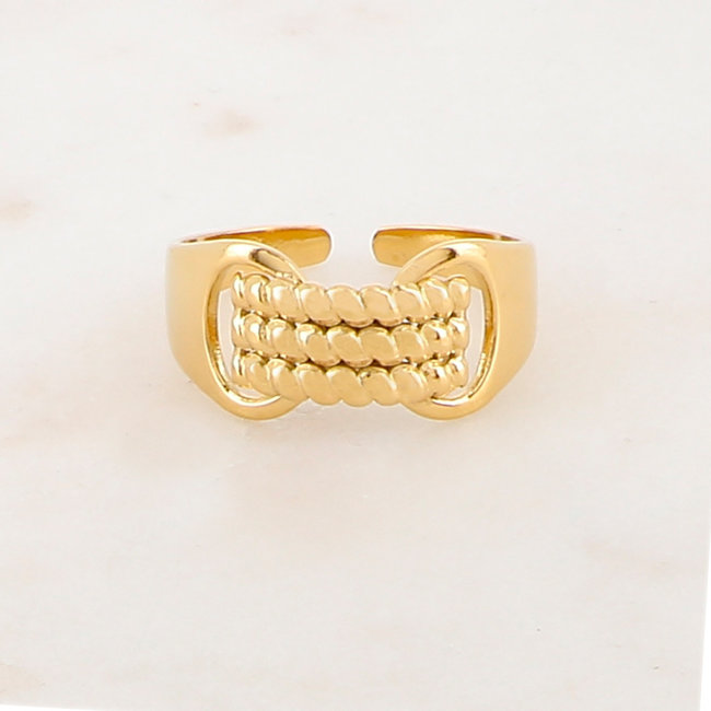 Ikita  Goud stainless steel ringen