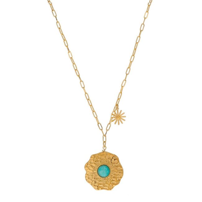 Goud ketting met chips of munt