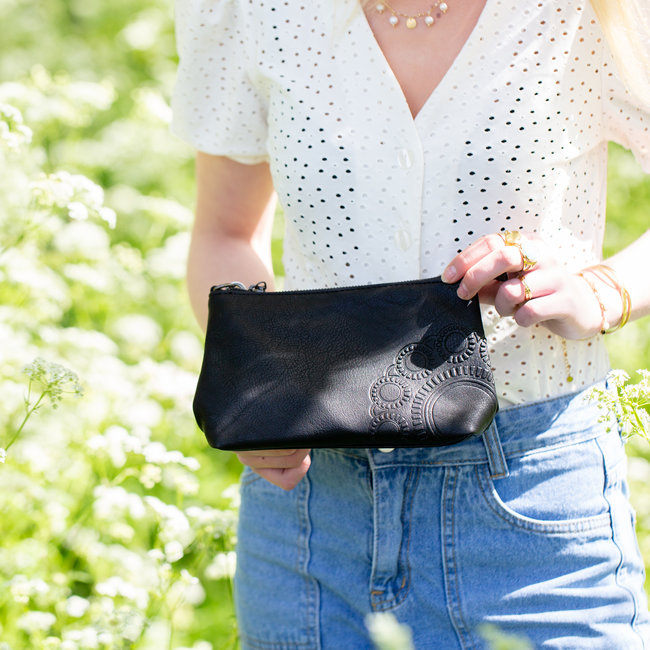 Zeeuws Zeeuwse knop tasje zwart