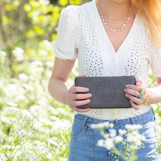 Zeeuws Zeeuwse knop portemonnee grijs