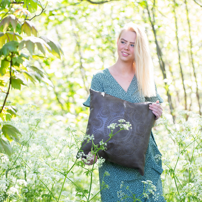 Zeeuws Zeeuwse knop kussenhoes taupe